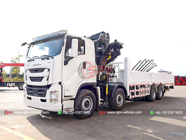 ISUZU 8x4 Articulated Crane Truck - Front Left Side